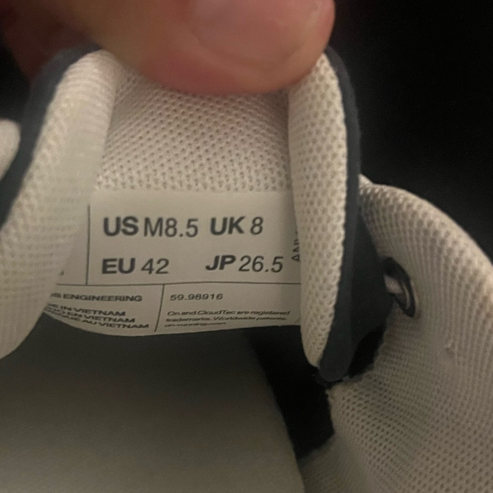 On Running Men's Navy and White Performance Sneakers - Picture 8 of 8